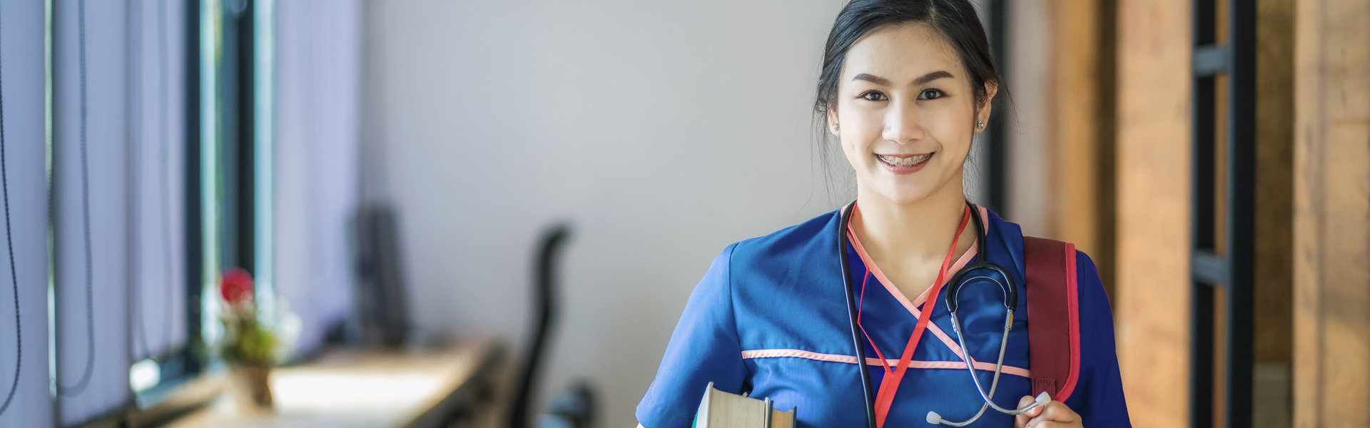 Young woman is going to nursing school