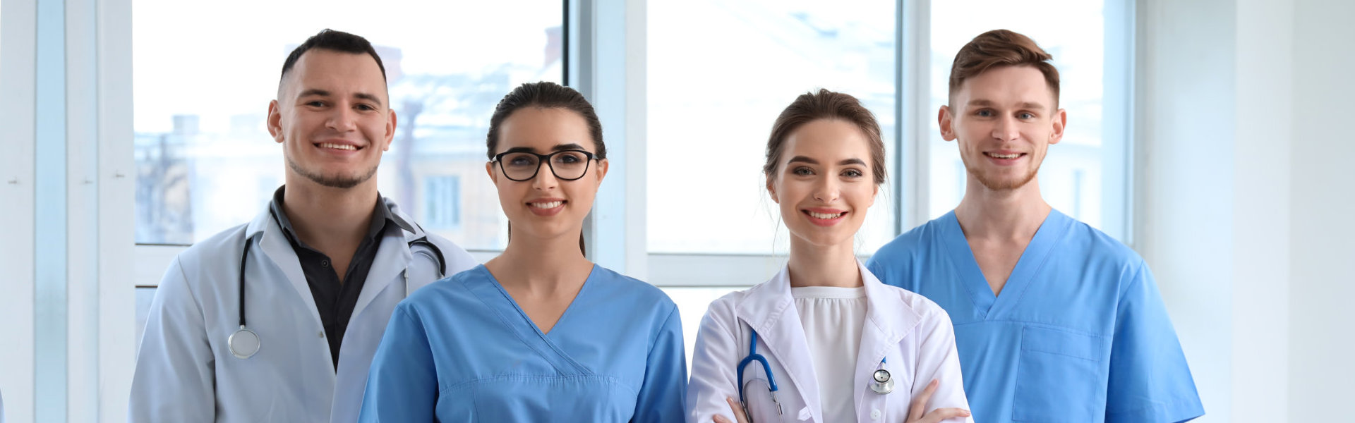 group of nurses smiling